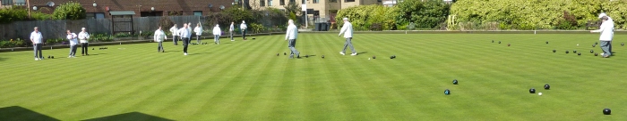 Club bowling on a summers day
