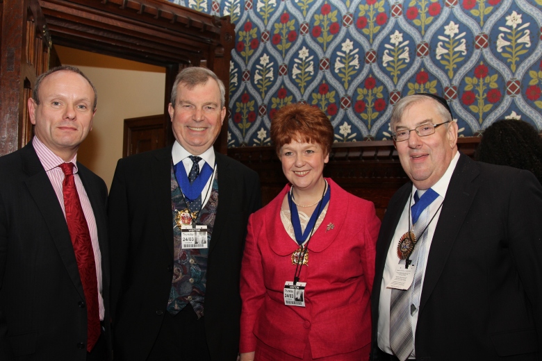 (left to right – Mike Freer MP, Mayor of Richmond, Mayoress of Richmond, Mayor of Barnet)