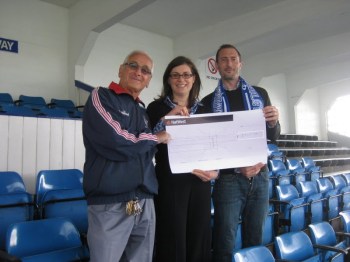 W&F FC presenting cheque for charity